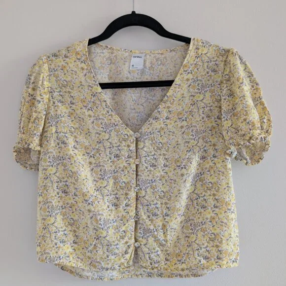 Anko button down floral mini tee - Picture 2 of 8